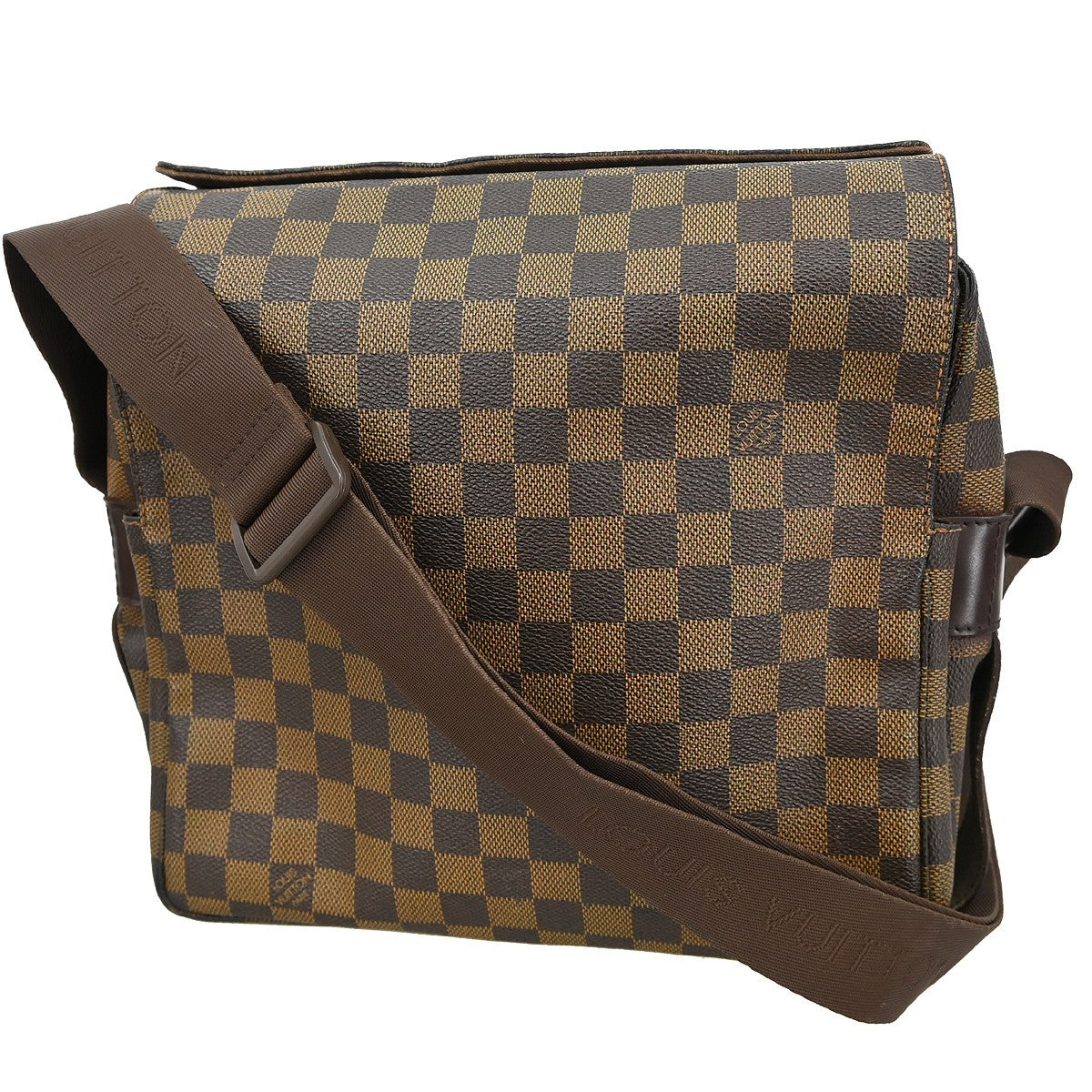 Louis Vuitton Naviglio Handbag Damier Brown Canvas Shoulder Bag Bag (Pre-Owned)