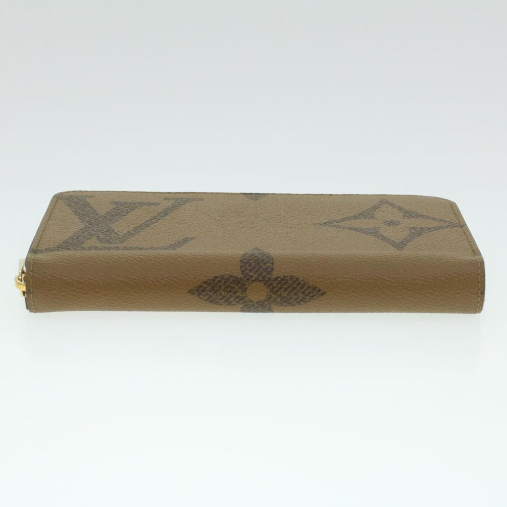Louis Vuitton Zippy Wallet Nm Monogram Giant Reverse Brown Canvas Wallets Accessory (Pre-Owned)