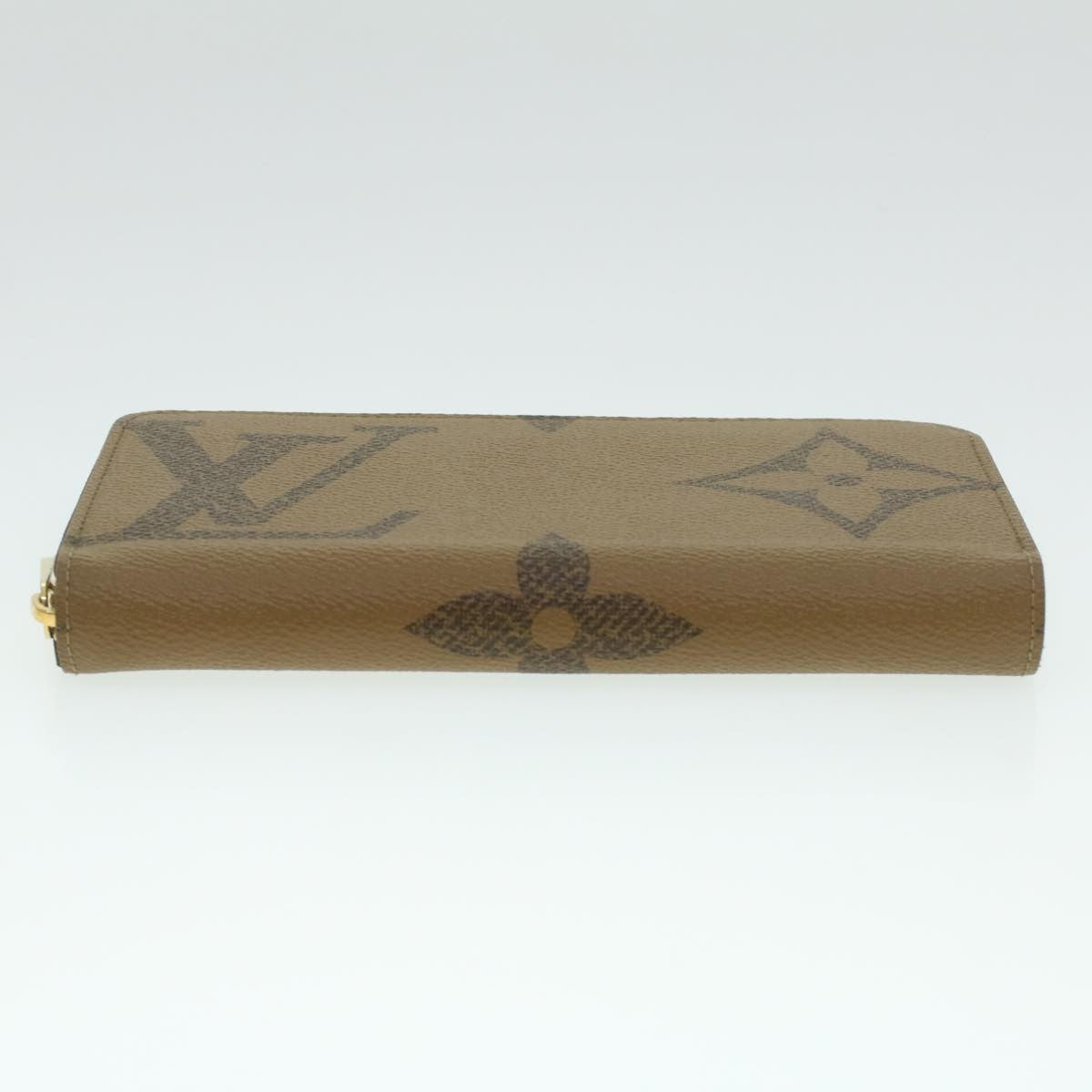 Louis Vuitton Zippy Wallet Nm Monogram Giant Reverse Brown Canvas Wallets Accessory (Pre-Owned)