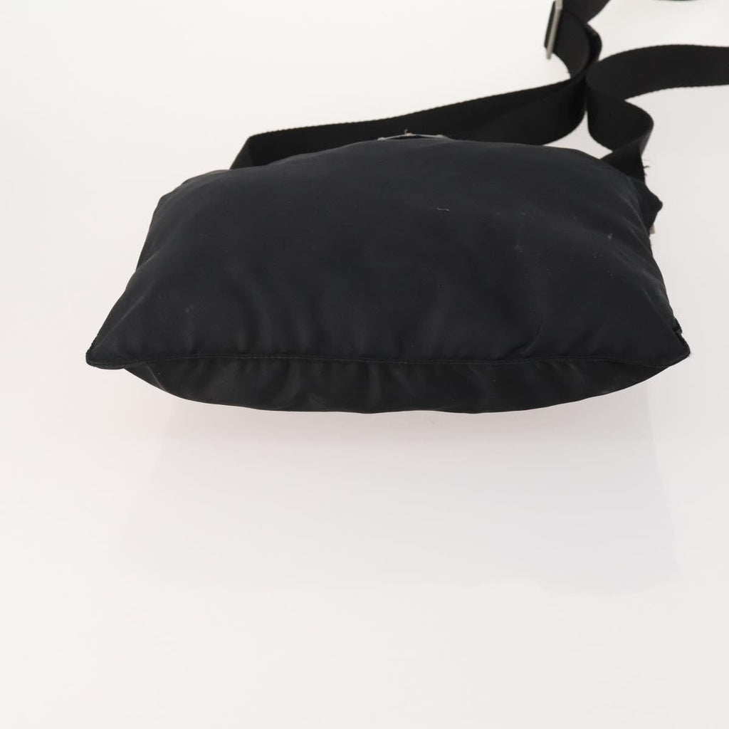 Prada Flat Messenger Bag Tessuto Black Nylon Shoulder Bag Bag (Pre-Owned)