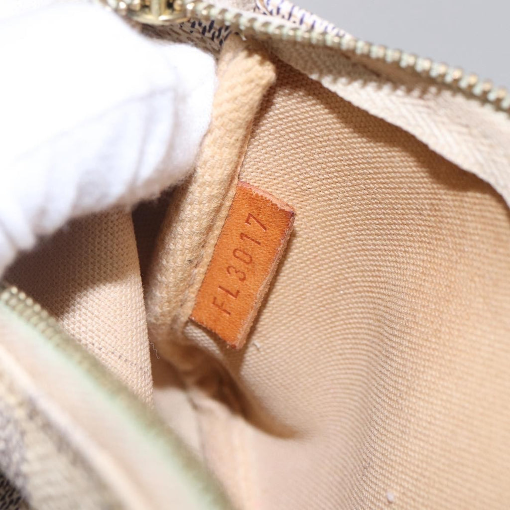 Louis Vuitton Pochette Accessoires Damier White Canvas Bag (Pre-Owned)