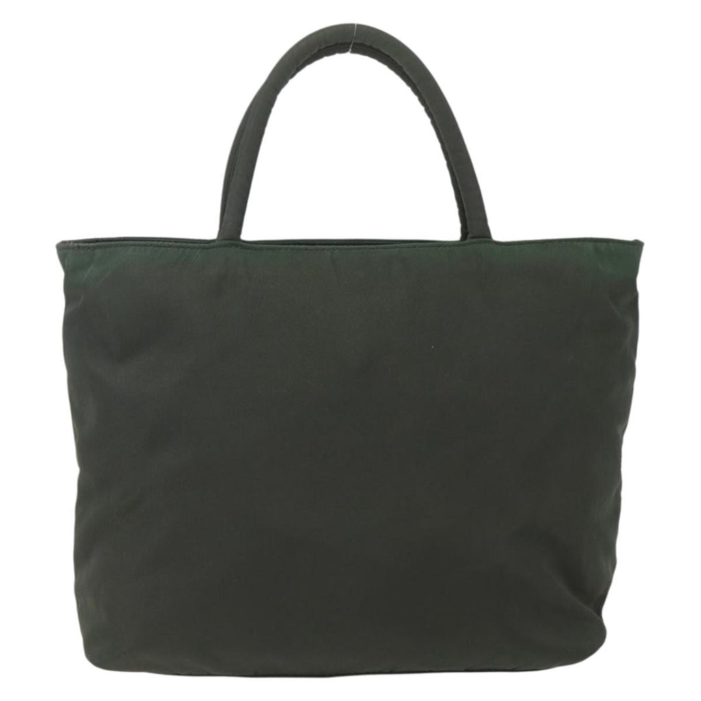 Prada Vintage Zip Handbag Tessuto Khaki Nylon Handbag (Pre-Owned)