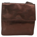 Chanel Vintage Logo Flap Messenger Bag Leather Brown Leather Shoulder Bag Bag (Pre-Owned)
