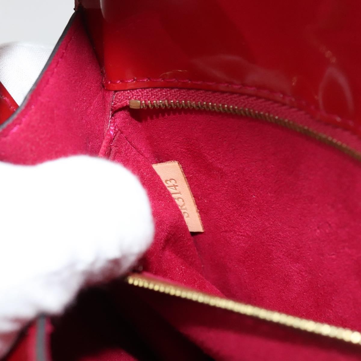 Louis Vuitton Monceau Handbag Vernis Burgundy Patent_Leather Bag (Pre-Owned)