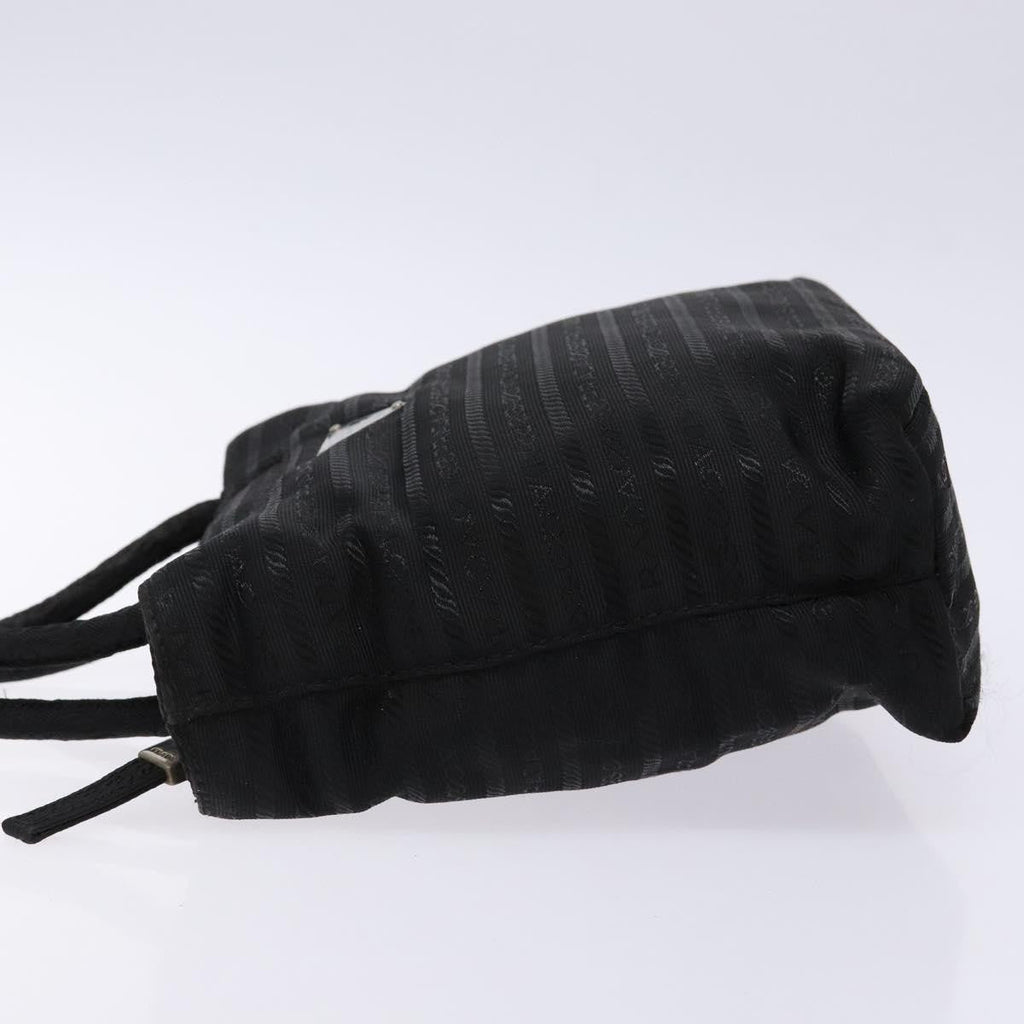 Prada Vintage Zip Handbag Tessuto Black Nylon Handbag (Pre-Owned)