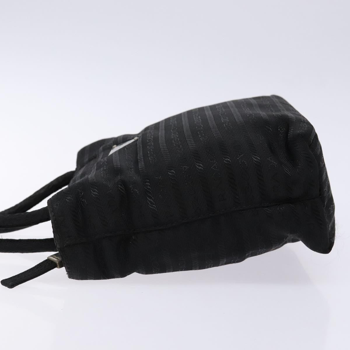 Prada Vintage Zip Handbag Tessuto Black Nylon Handbag (Pre-Owned)