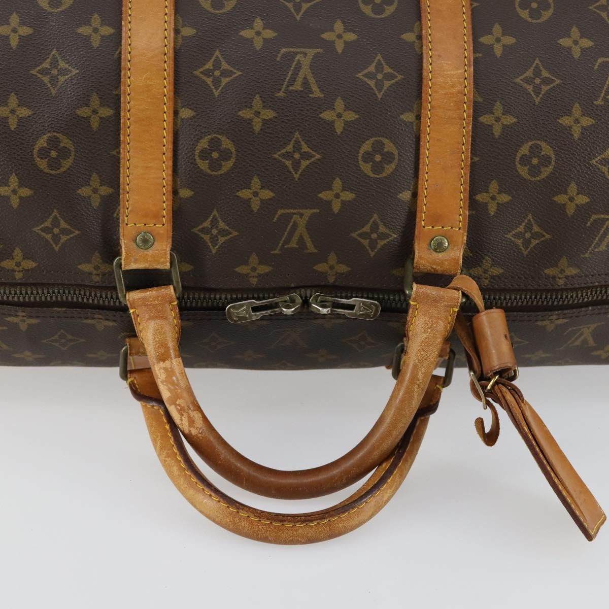 Louis Vuitton Keepall Bag Monogram Canvas Brown Canvas Travel Bag Bag (Pre-Owned)