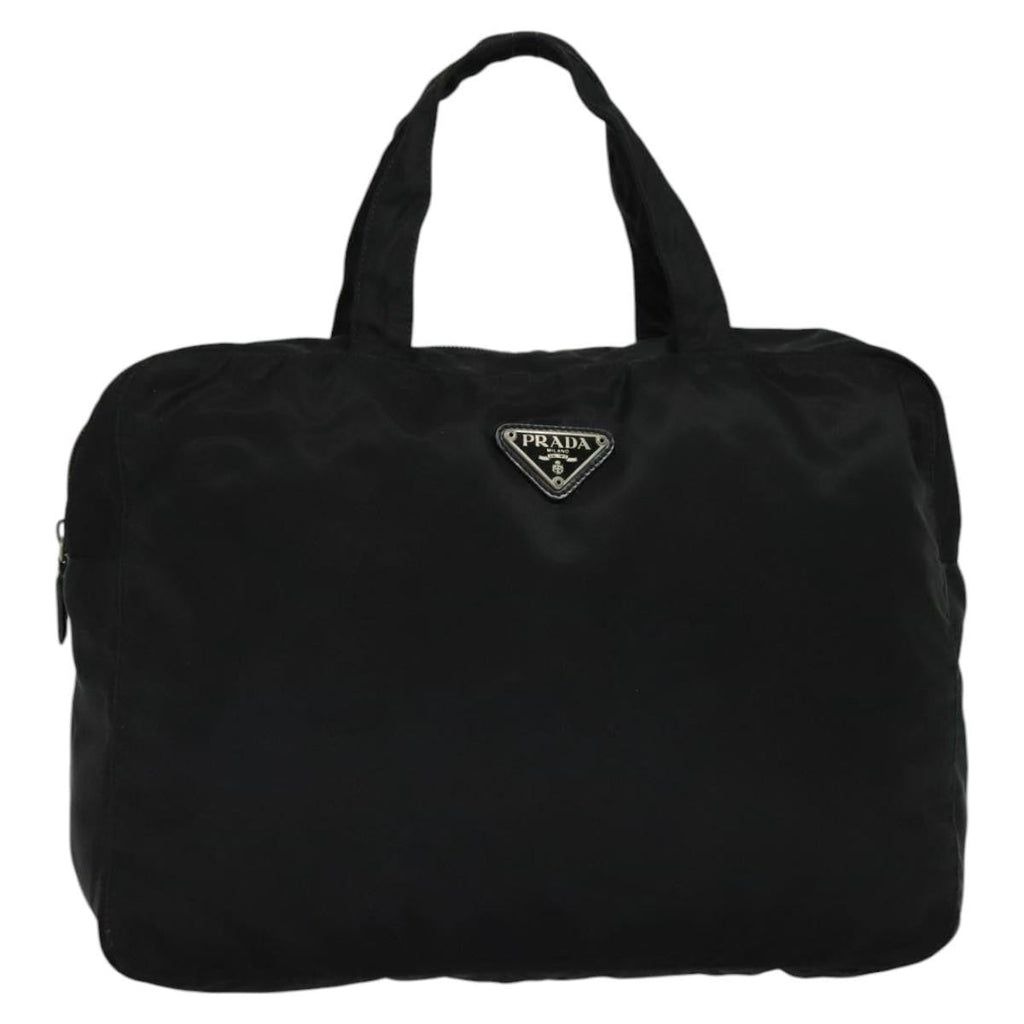 Prada Vintage Handbag Tessuto Black Nylon Handbag (Pre-Owned)