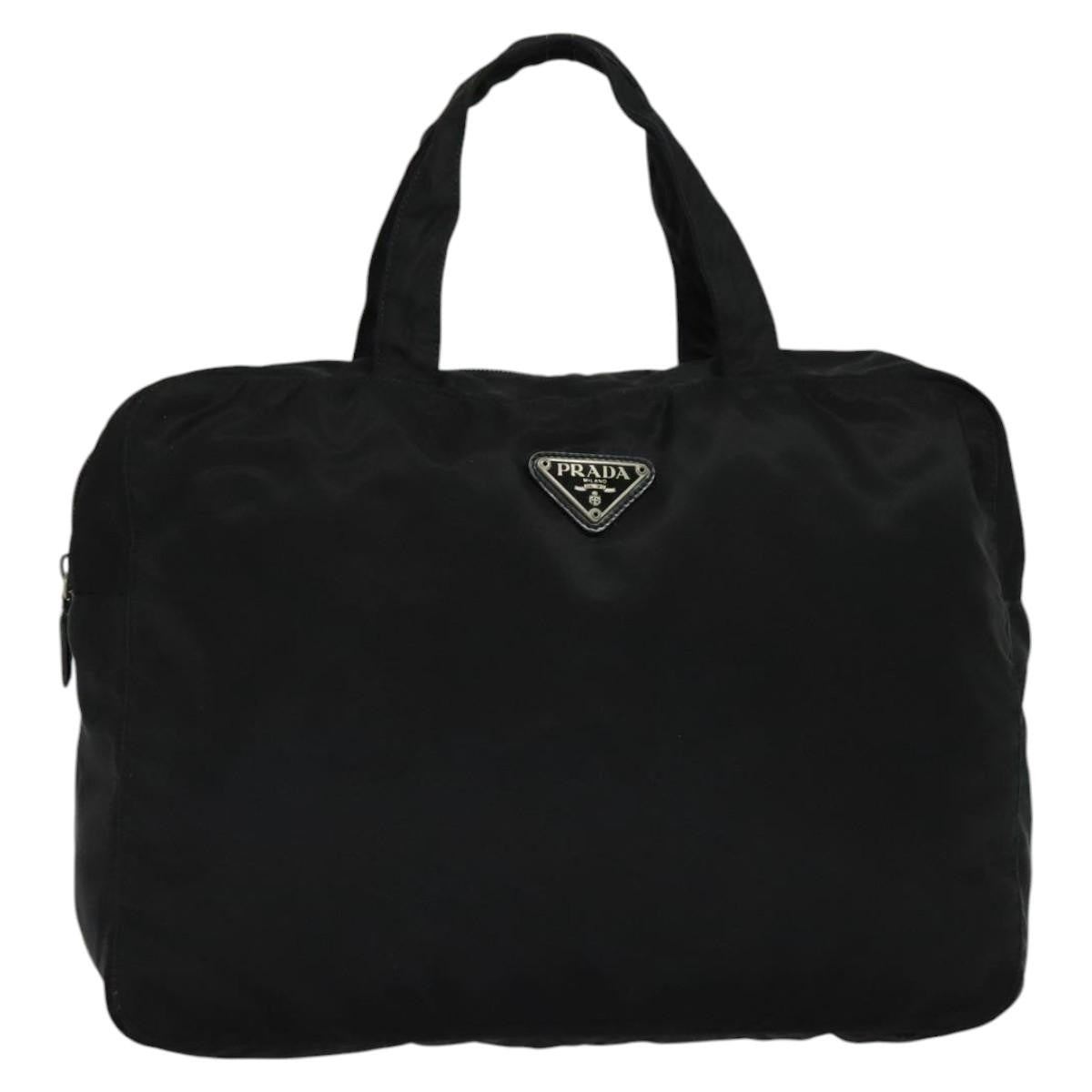 Prada Vintage Handbag Tessuto Black Nylon Handbag (Pre-Owned)
