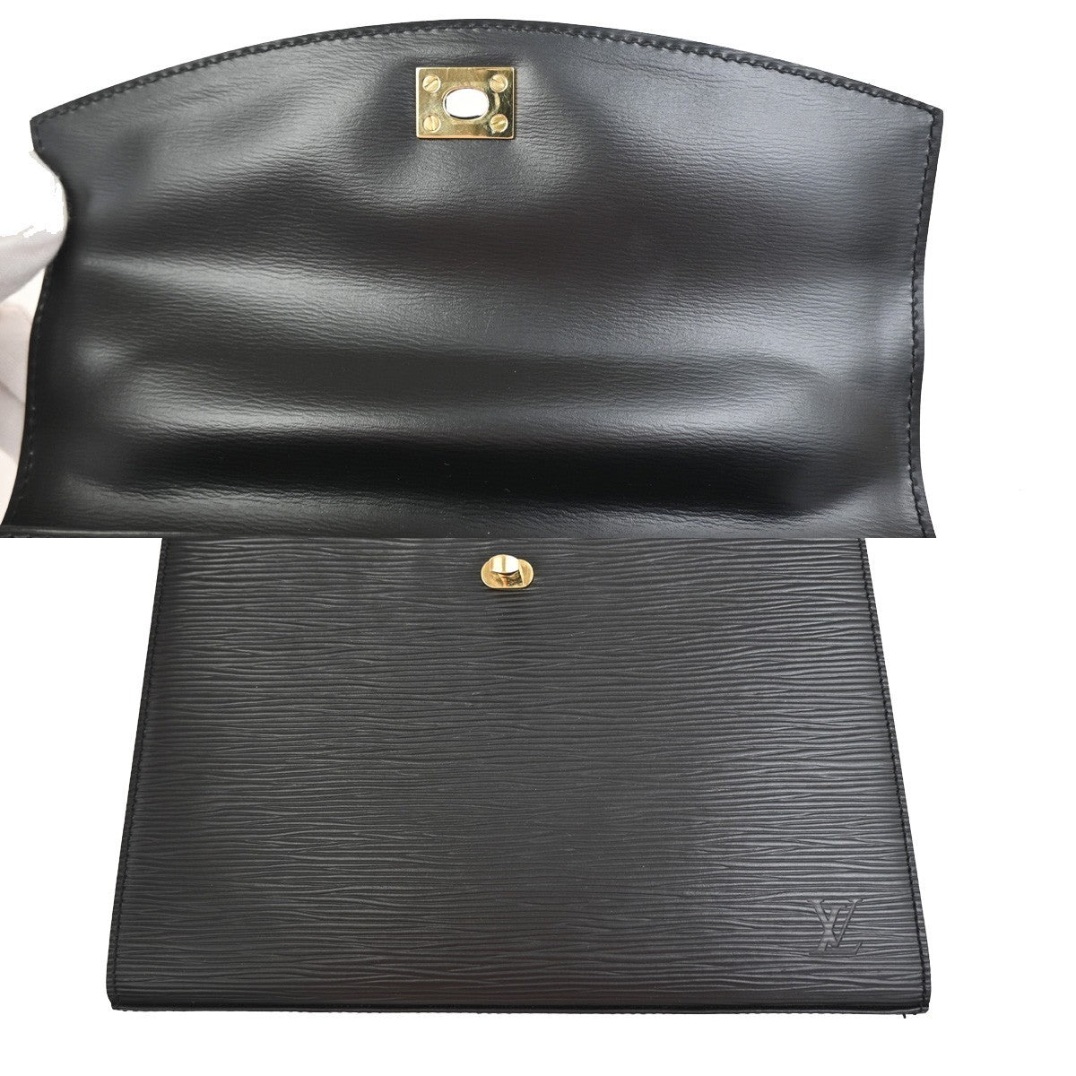 Louis Vuitton Malesherbes Handbag Epi Leather Black Leather Handbag (Pre-Owned)