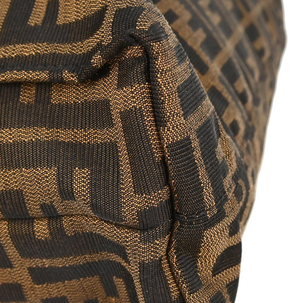 Fendi Special Shopping Tote Zucca Canvas Brown Canvas Tote Bag Bag (Pre-Owned)