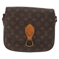 Louis Vuitton Saint Cloud Handbag Monogram Canvas Brown Canvas Shoulder Bag Bag (Pre-Owned)