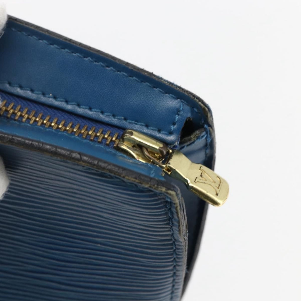 Louis Vuitton Saint Jacques Handbag Epi Leather Blue Leather Shoulder Bag Bag (Pre-Owned)
