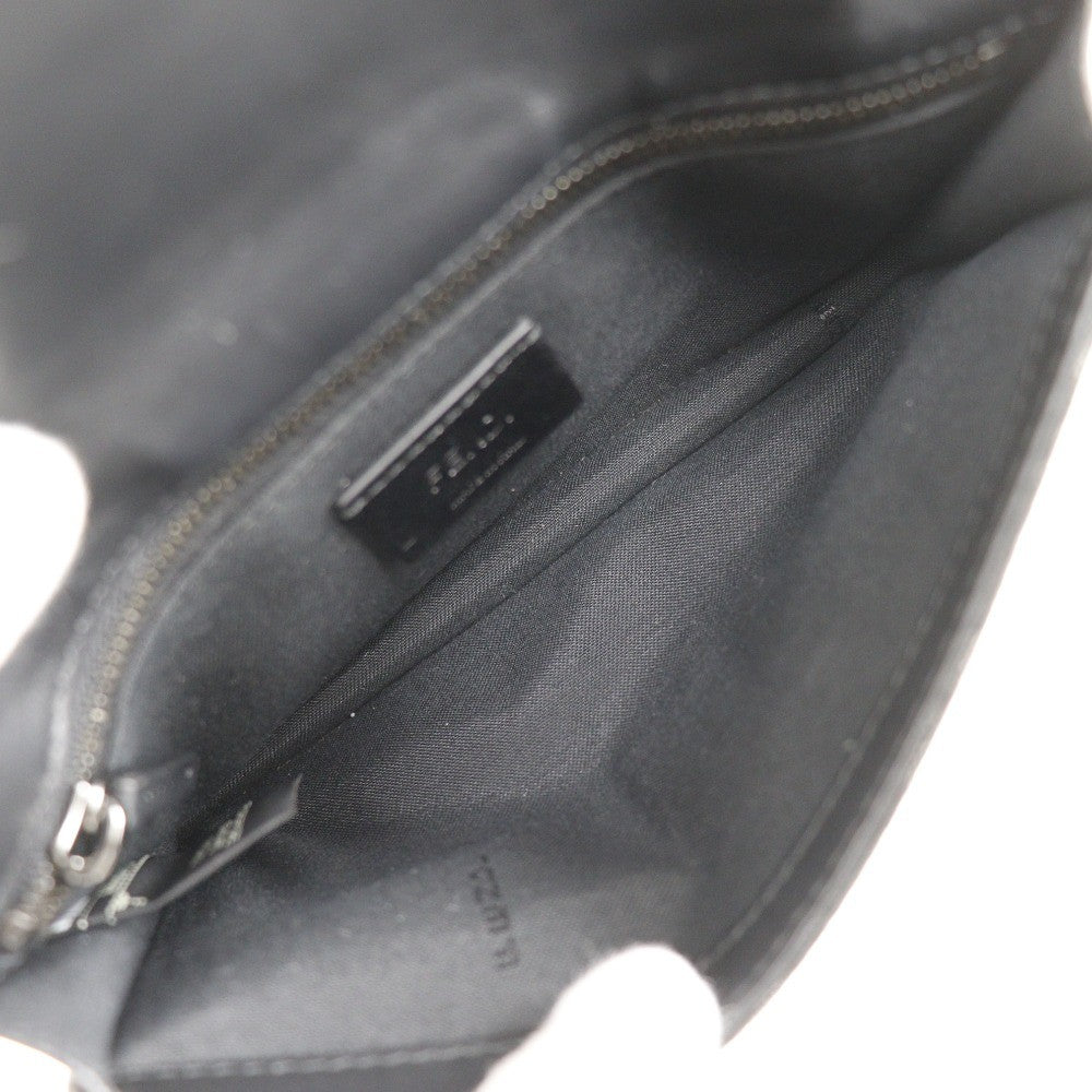 Fendi Baguette Convertible Belt Bag Zucca Canvas Black Canvas Shoulder Bag Bag (Pre-Owned)