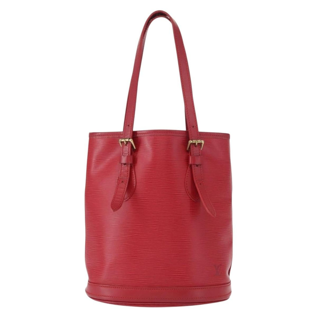 Louis Vuitton Bucket Bag Epi Leather Red Leather Shoulder Bag Bag (Pre-Owned)