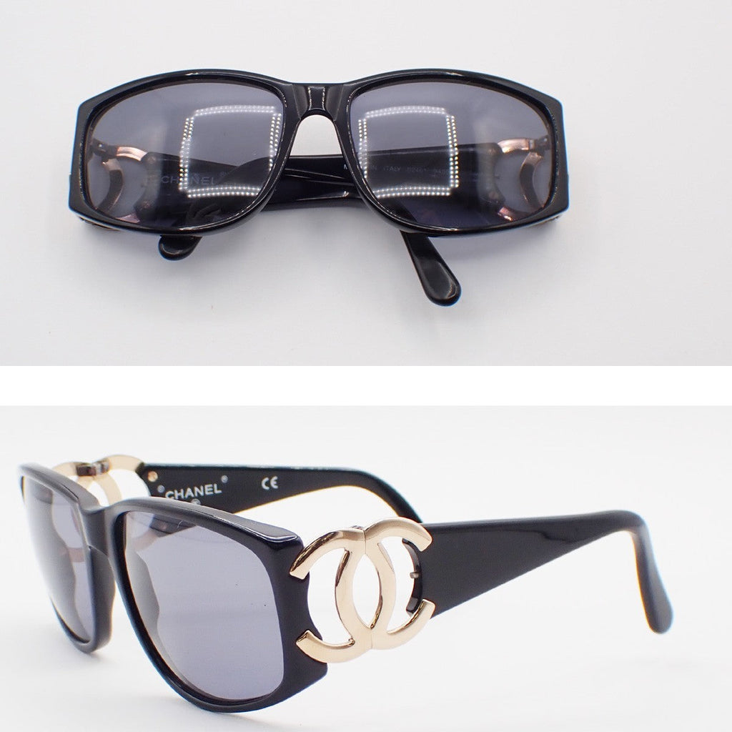 Chanel Logo Cc Sunglasses Plastic Black Plastic Sunglasse Accessory (Pre-Owned)