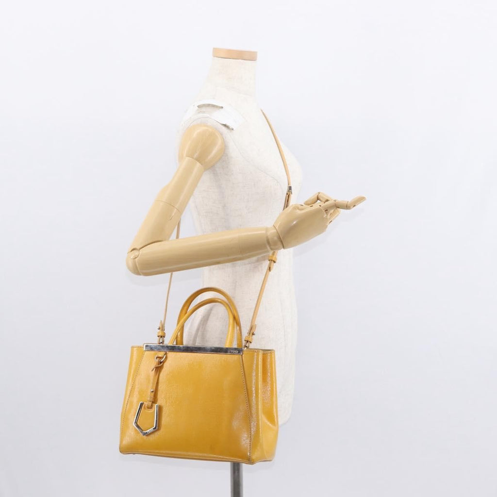 Fendi 2Jours Bag Leather Yellow Leather Handbag (Pre-Owned)