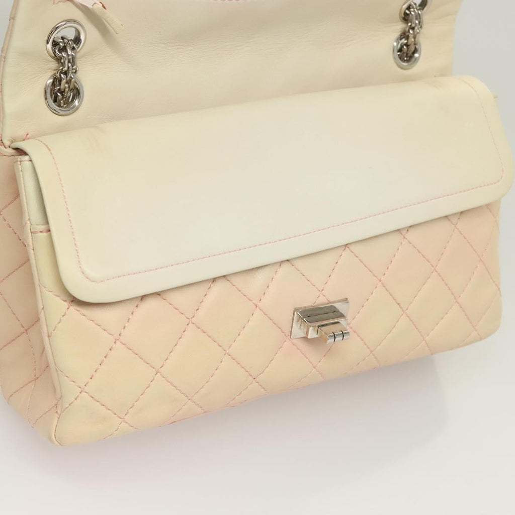 Chanel Reissue 2.55 Flap Bag Quilted Calfskin Pink Lamb_Skin Bag (Pre-Owned)