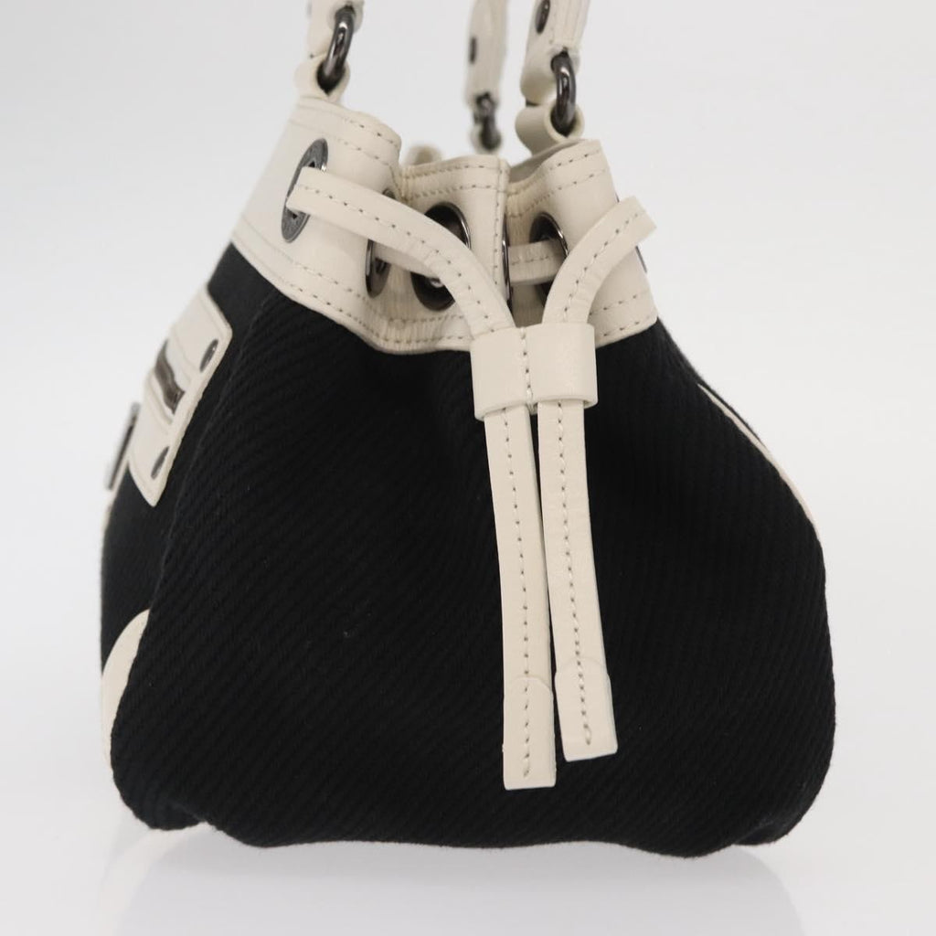 Burberry Vintage Handbag Canvas Black Canvas Handbag (Pre-Owned)