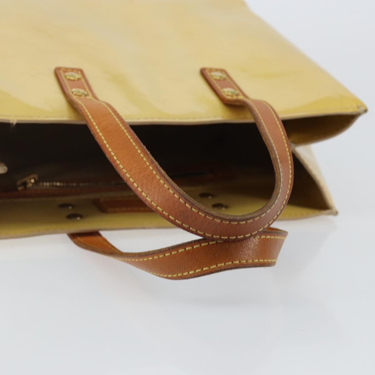 Louis Vuitton Reade Handbag Monogram Vernis Beige Patent_Leather Bag (Pre-Owned)