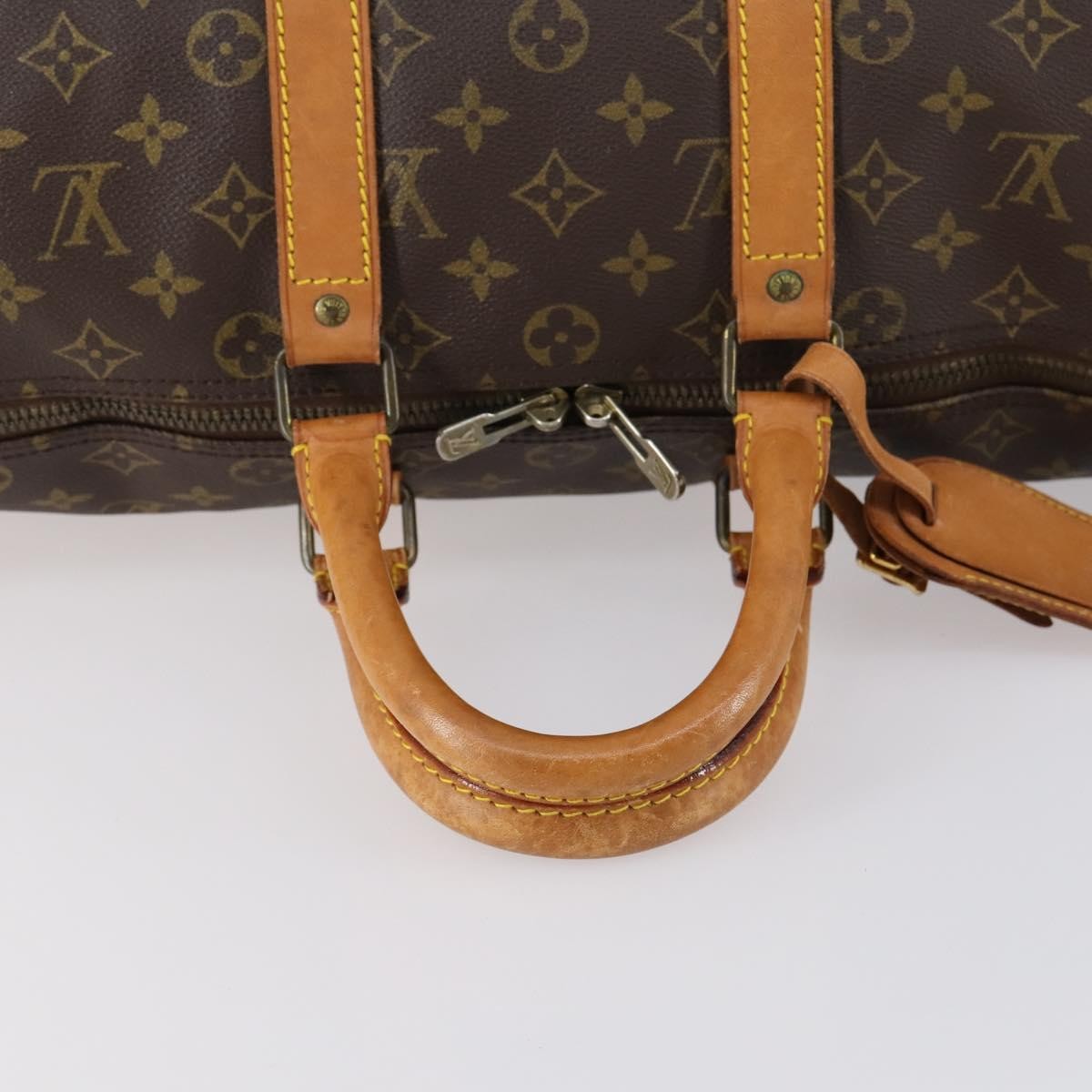 Louis Vuitton Keepall Bag Monogram Canvas Brown Canvas Travel Bag Bag (Pre-Owned)