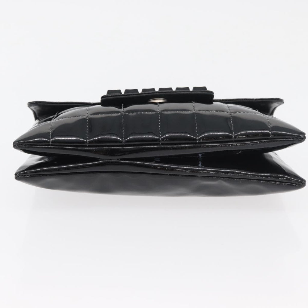 Chanel Keyboard Flap Bag Quilted Patent Black Patent_Leather Shoulder Bag Bag (Pre-Owned)
