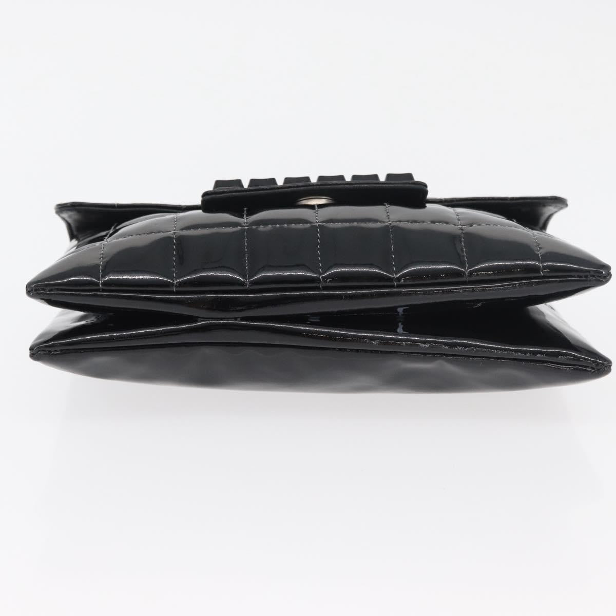 Chanel Keyboard Flap Bag Quilted Patent Black Patent_Leather Shoulder Bag Bag (Pre-Owned)