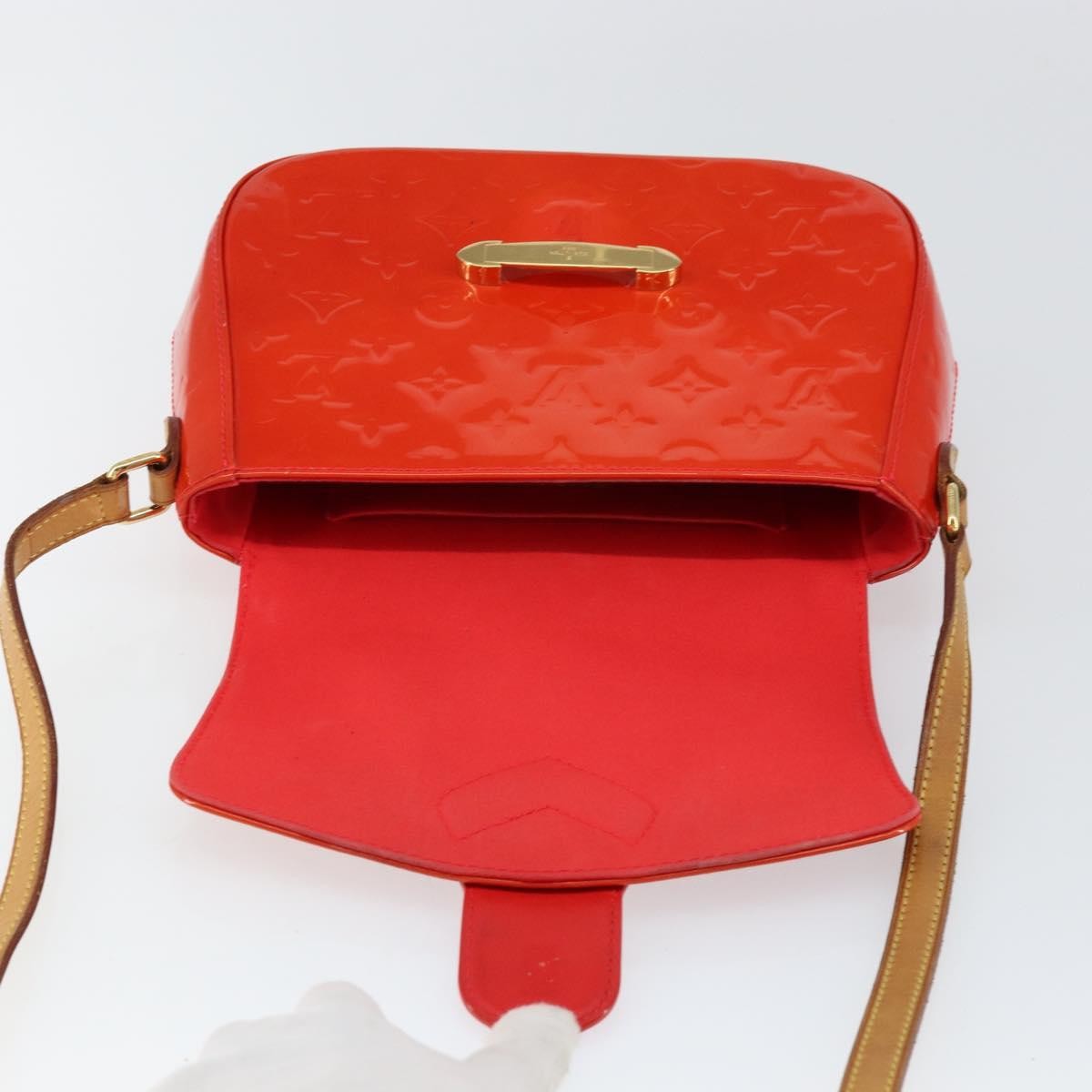 Louis Vuitton Bellflower Handbag Monogram Vernis Red Patent_Leather Shoulder Bag Bag (Pre-Owned)