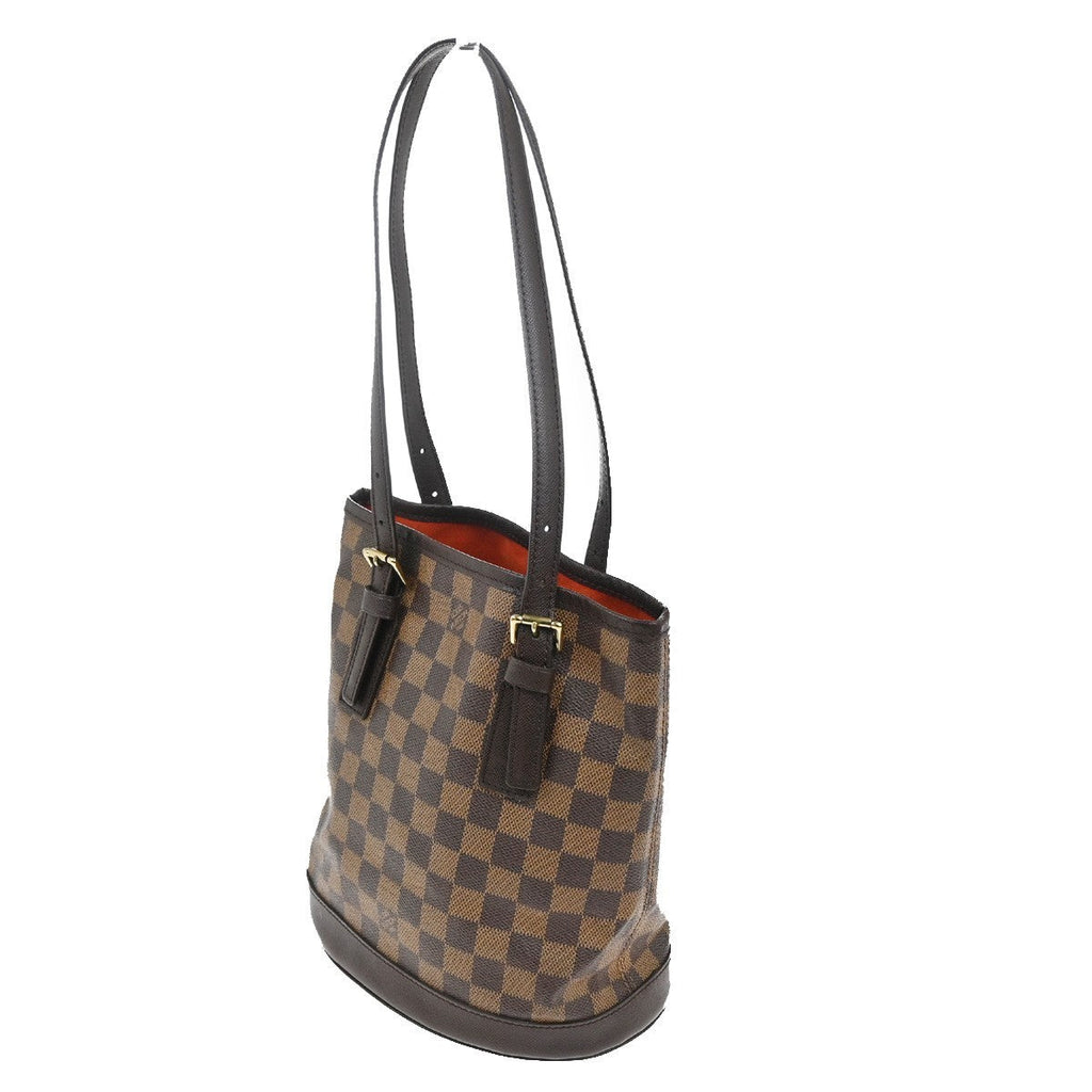 Louis Vuitton Marais Bucket Bag Damier Brown Leather Shoulder Bag Bag (Pre-Owned)