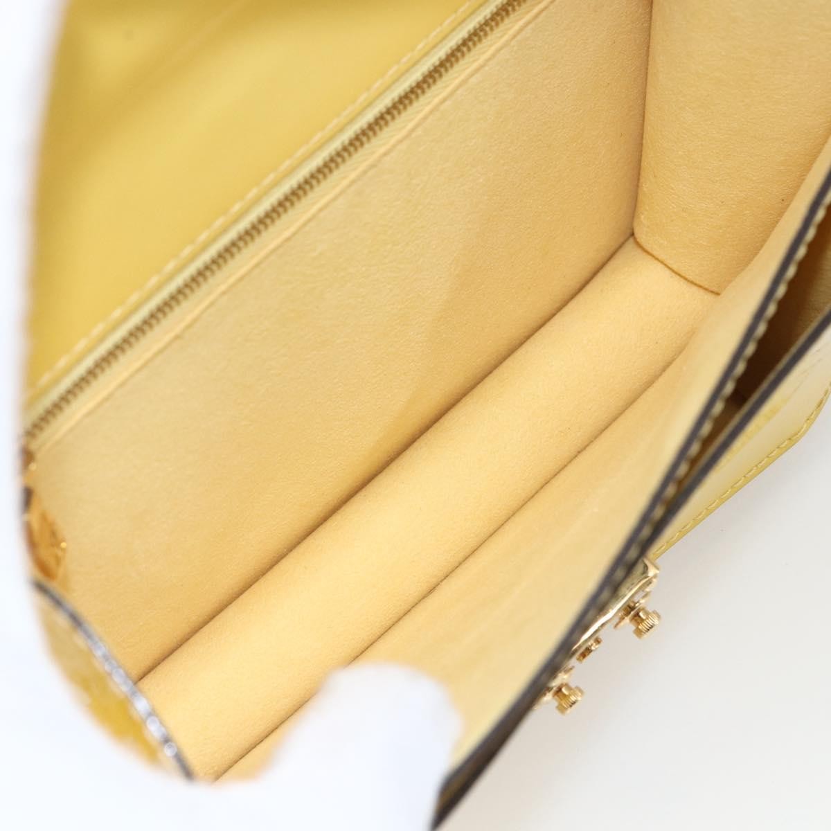 Louis Vuitton Monceau Handbag Vernis Yellow Patent_Leather Handbag (Pre-Owned)