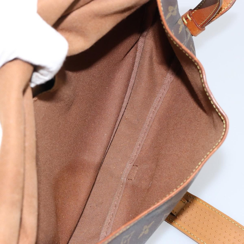 Louis Vuitton Saumur Handbag Monogram Canvas Brown Canvas Shoulder Bag Bag (Pre-Owned)