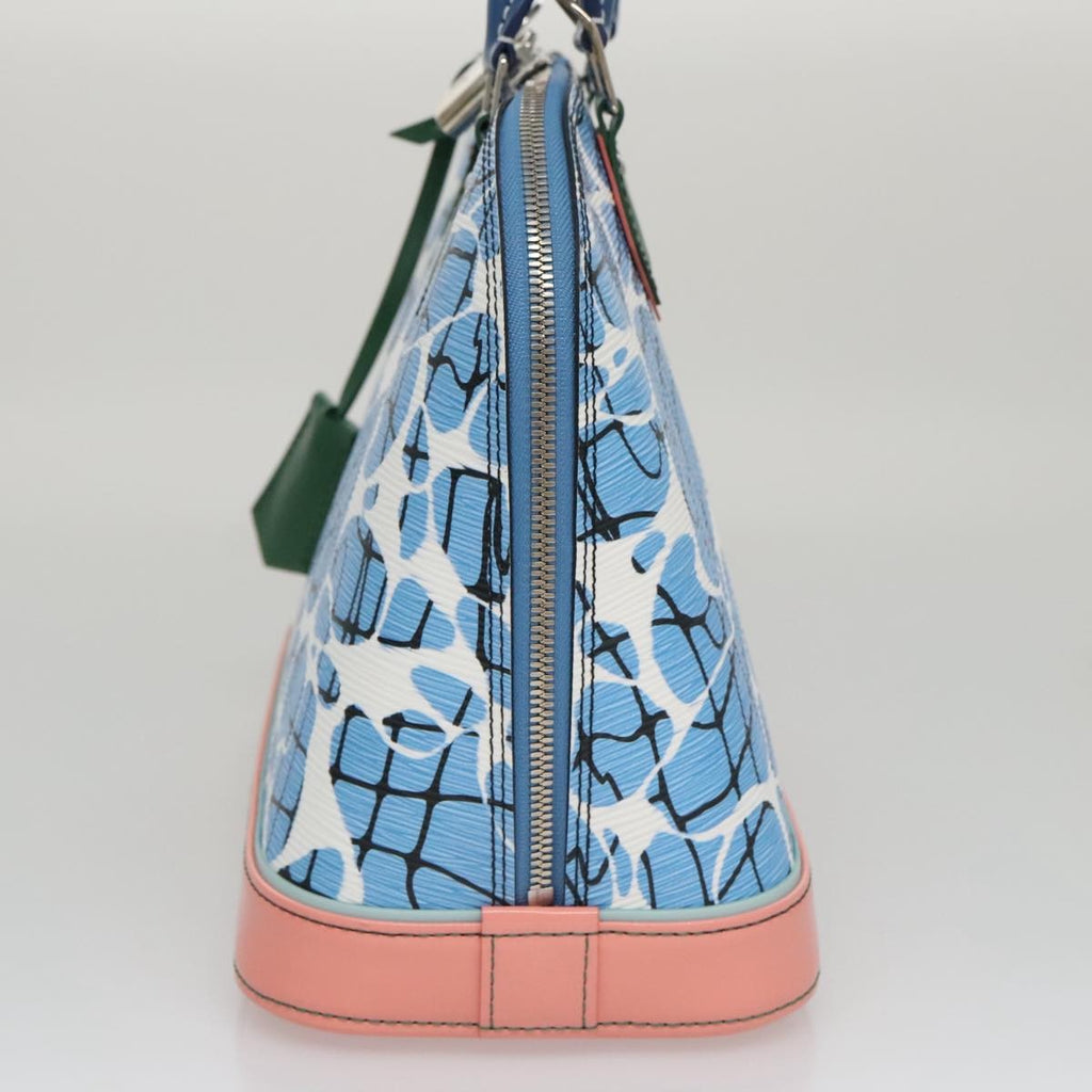 Louis Vuitton Alma Handbag Limited Edition Print Epi Leather Blue Leather Handbag (Pre-Owned)