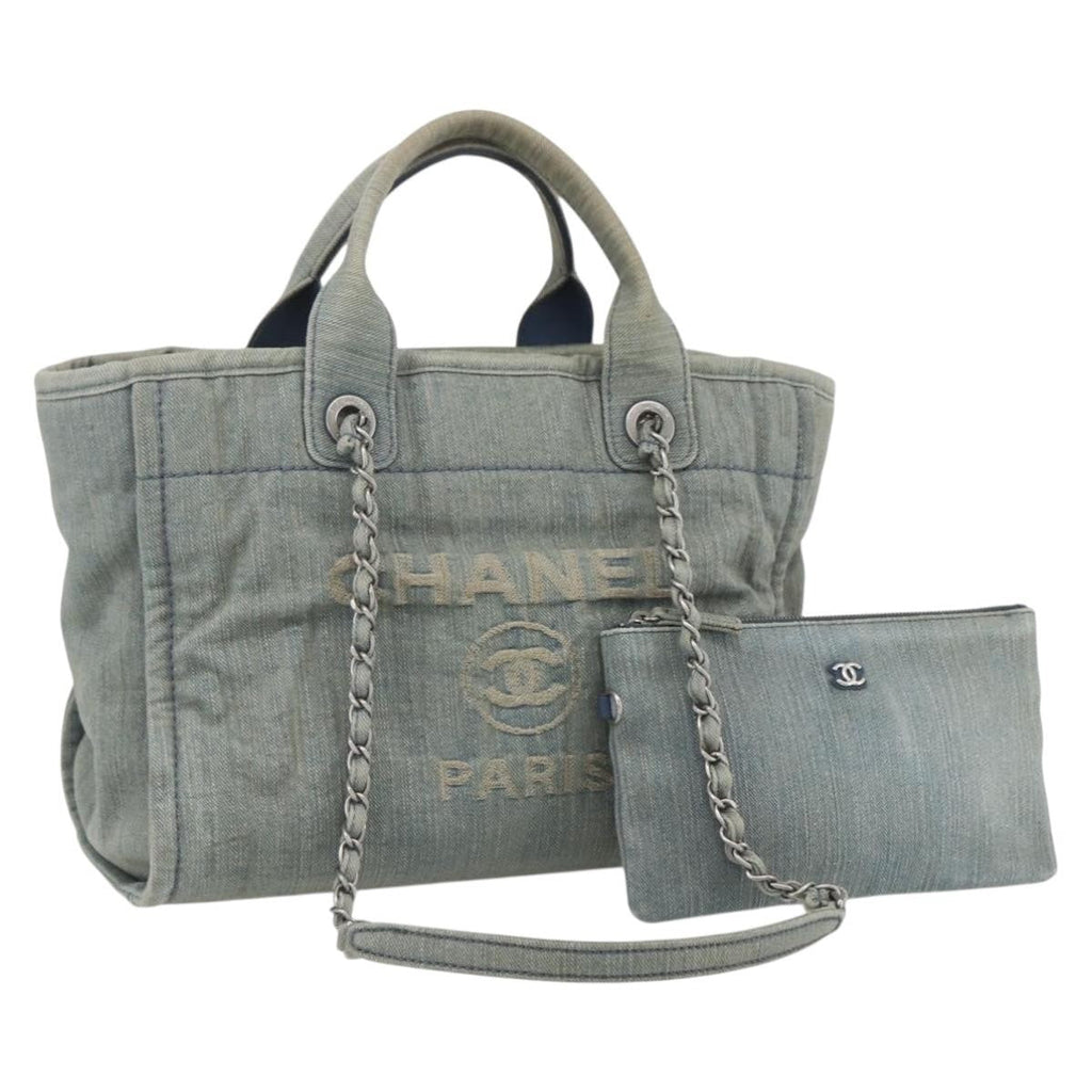 Chanel Deauville Nm Tote Denim Blue Denim_Jeans Tote Bag Bag (Pre-Owned)