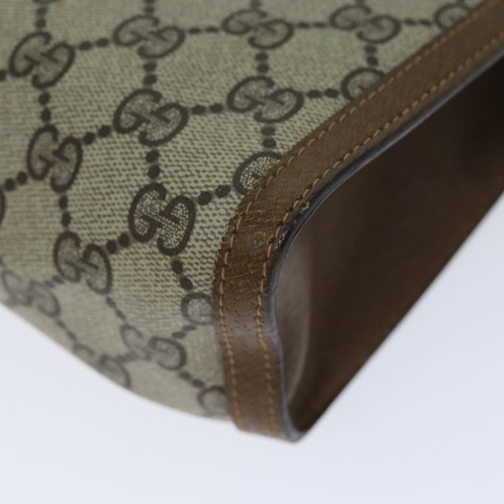 Gucci Sherry Line Pouch Canvas Beige Canvas Clutche & Pouche Bag (Pre-Owned)