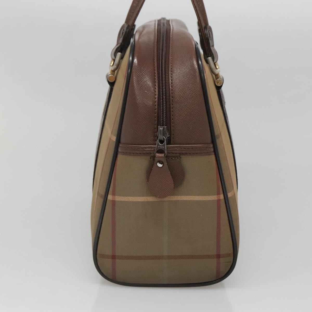 Burberry Nova Check Handbag Nova Check Canvas Beige Canvas Handbag (Pre-Owned)