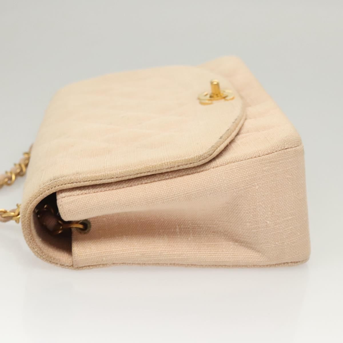 Chanel Vintage Diana Flap Bag Quilted Canvas Pink Canvas Shoulder Bag Bag (Pre-Owned)
