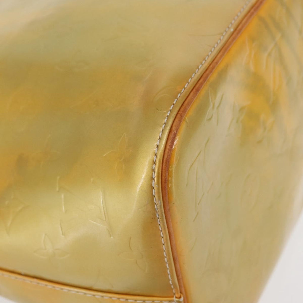 Louis Vuitton Houston Handbag Monogram Vernis Yellow Patent_Leather Tote Bag Bag (Pre-Owned)