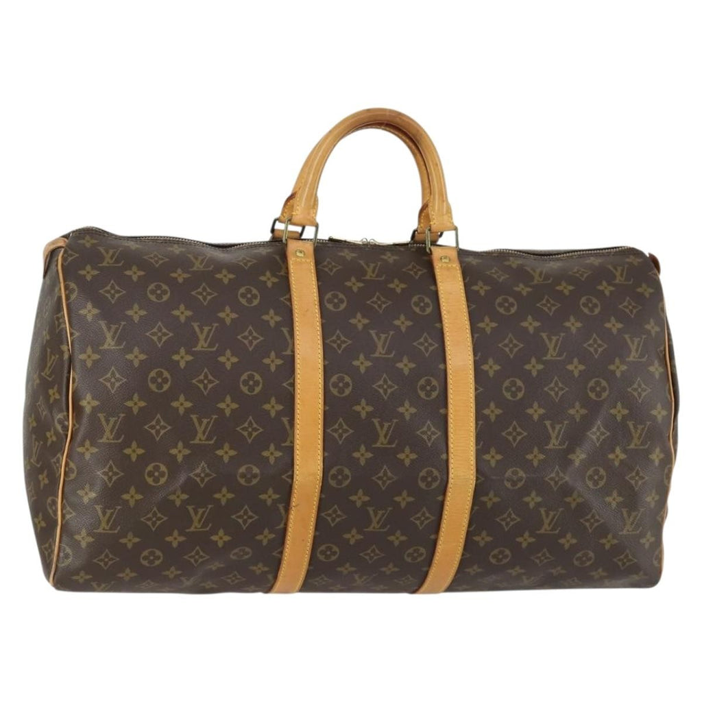 Louis Vuitton Keepall Bag Monogram Canvas Brown Canvas Travel Bag Bag (Pre-Owned)
