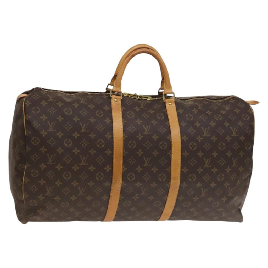 Louis Vuitton Keepall Bag Monogram Canvas Brown Canvas Travel Bag Bag (Pre-Owned)