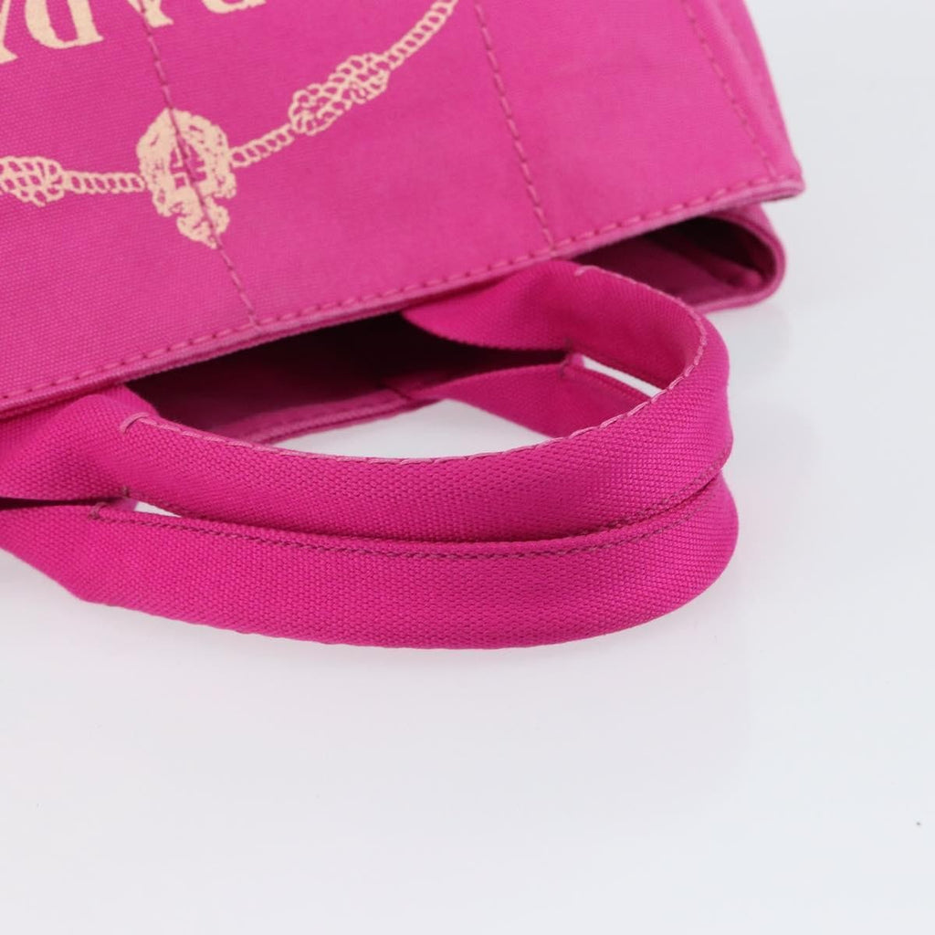 Prada Canapa Tote Canvas Pink Canvas Tote Bag Bag (Pre-Owned)