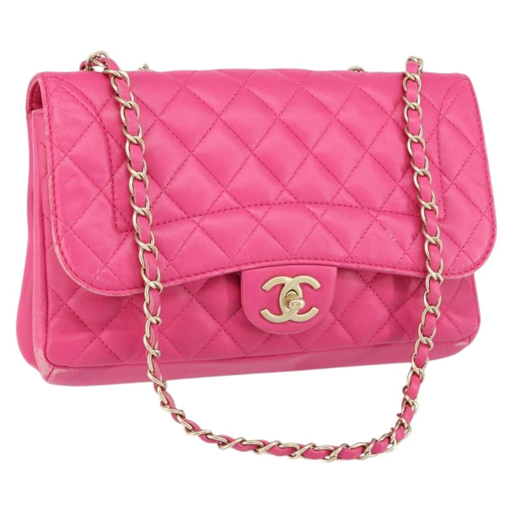 Chanel Mademoiselle Chic Flap Bag Quilted Lambskin Pink Leather Shoulder Bag Bag (Pre-Owned)