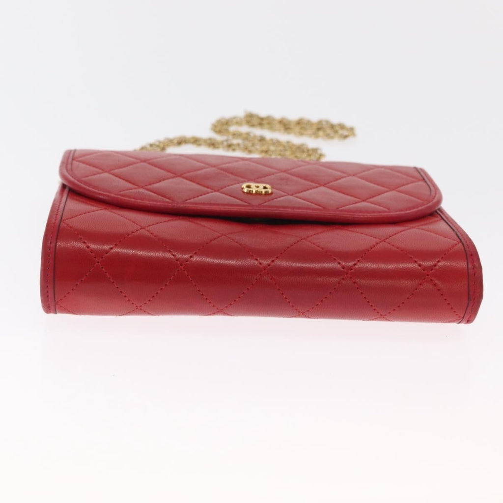 Chanel Vintage Clutch Leather Red Leather Clutche & Pouche Bag (Pre-Owned)