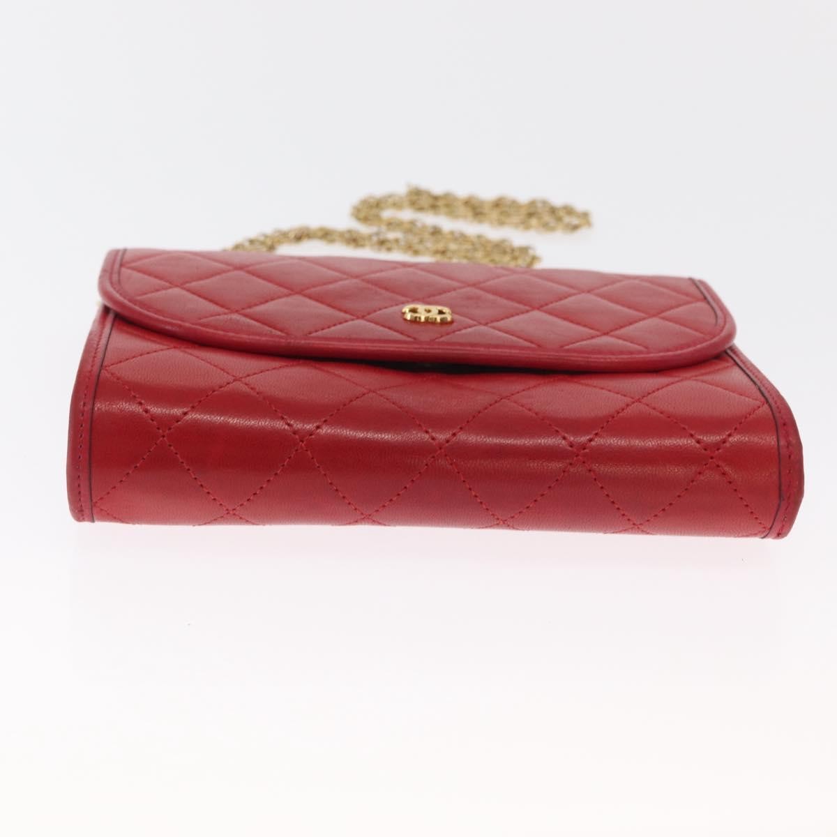 Chanel Vintage Clutch Leather Red Leather Clutche & Pouche Bag (Pre-Owned)