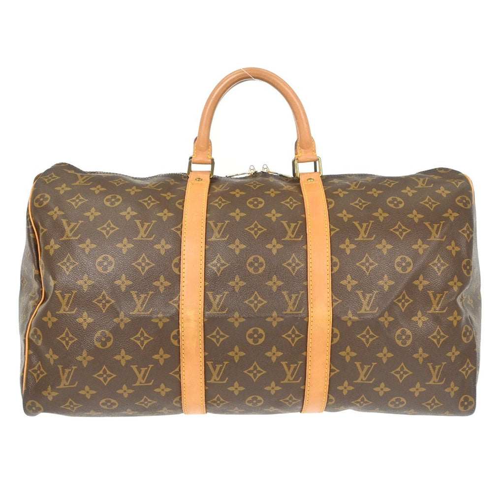 Louis Vuitton Keepall Bag Monogram Canvas Brown Canvas Travel Bag Bag (Pre-Owned)