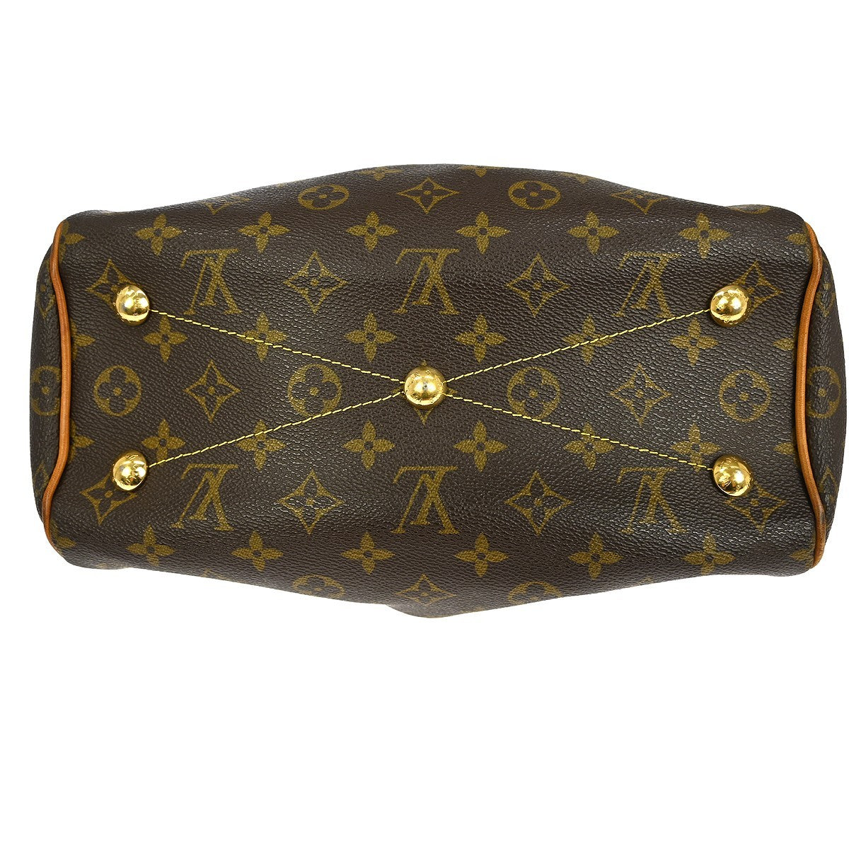 Louis Vuitton Tivoli Handbag Monogram Canvas Brown Canvas Shoulder Bag Bag (Pre-Owned)