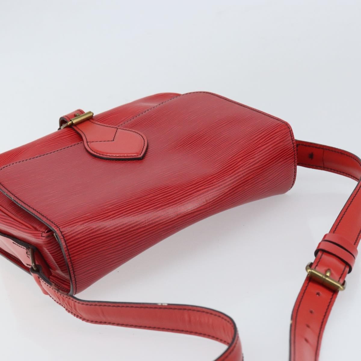 Louis Vuitton Cartouchiere Handbag Epi Leather Red Leather Shoulder Bag Bag (Pre-Owned)