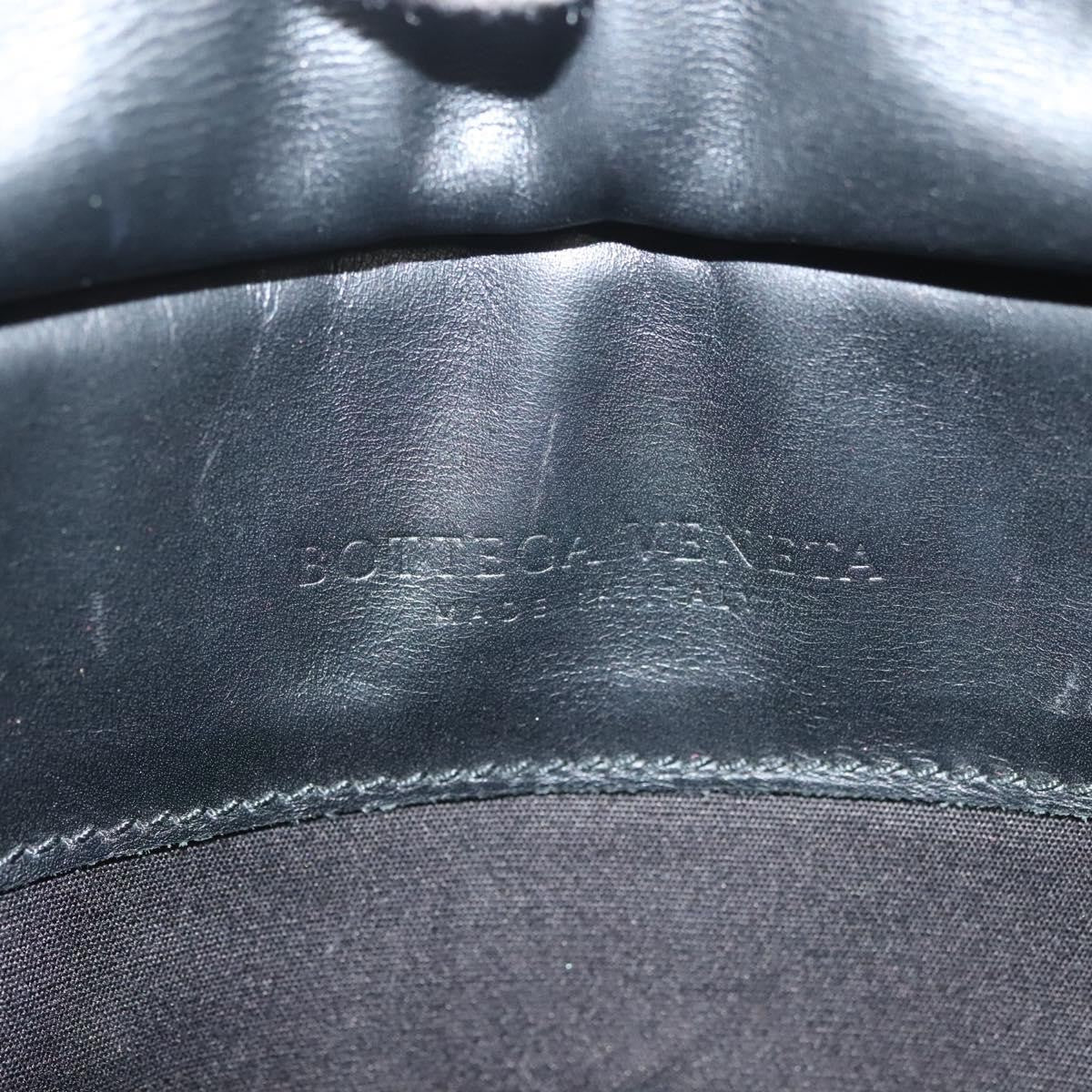 Bottega Veneta Utility Waist Bag Leather With Intrecciato Black Leather Bag (Pre-Owned)