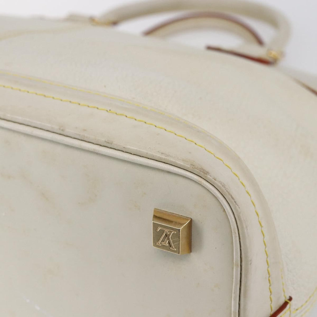 Louis Vuitton Suhali Lockit Handbag Leather White Leather Tote Bag Bag (Pre-Owned)