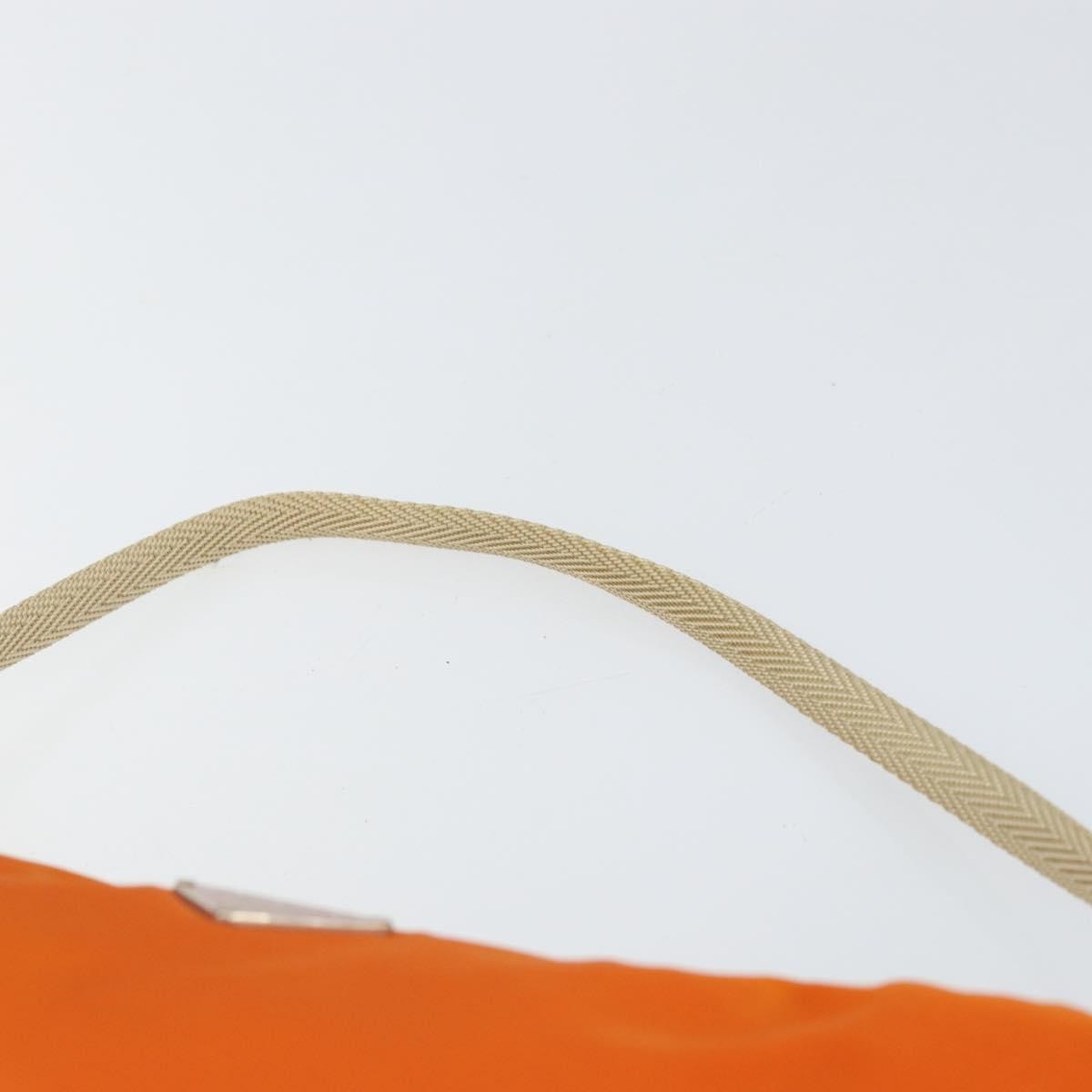 Prada Pochette Shoulder Bag Tessuto Orange Nylon Clutche & Pouche Bag (Pre-Owned)
