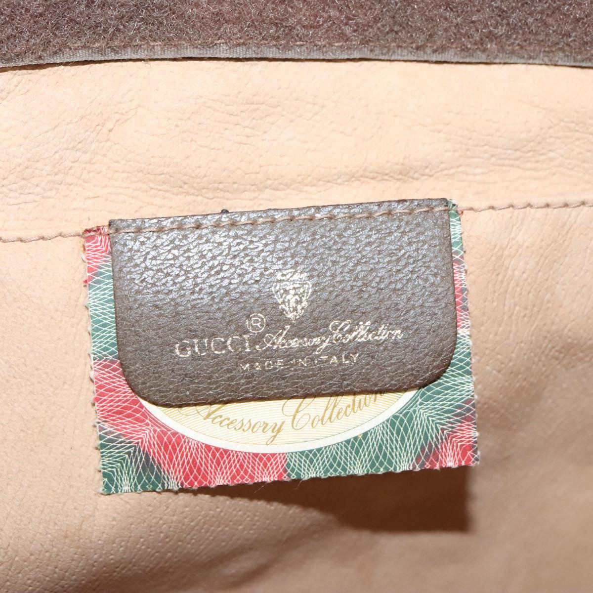 Gucci Sherry Line Pouch Canvas Beige Canvas Clutche & Pouche Bag (Pre-Owned)